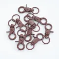 Braune Metall Karabinerhaken und Schluesselanhaenger DIY Schmuckherstellung Zubehoer - 1 Stück / Braun