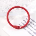 Κόκκινος μεταλλικός κρίκος 30mm για φύλλα με βαμμένο φινίρισμα για DIY. - 1 Τεμάχιο / Κόκκινο