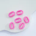 Rosa Acryl ovale Kettenglieder 11x16mm, offene Biegeringe für DIY Handyketten und Bastelzubehör. - 50 Stück/Packung / Rosa