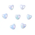 Close-up detail of light blue AB iridescent heart acrylic loose craft beads for DIY. - 20 Pieces/Pack (19mm) / Light Blue (01)