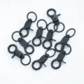Schwarze Metall Karabinerhaken Schlüsselring Set für DIY Taschen Zubehör Hardware Zubehör - 1 Stück / Schwarz
