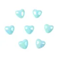 Light blue AB iridescent heart acrylic beads for DIY phone charms, bracelets and accessories. - 20 Pieces/Pack (19mm) / Light Blue Style 2 (02)