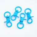 Blauer metallischer lackierter Karabinerhaken Schlüsselanhänger DIY Schmuck Zubehör Variante. - 1 Stück / Blau