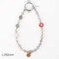 Crystal phone charm strap sparkling beaded wrist lanyard cute mobile phone chain jewelry accessory - Fortune White / 1 Piece