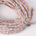 Kleurrijk getextureerd bouclégaren voor handgemaakte DIY-ambachten en sleutelhangers, zacht. - 1m / Lichtroze
