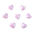 Light purple iridescent heart acrylic beads for DIY jewelry and phone charms making - 20 Pieces/Pack (19mm) / Light Purple (07)