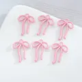 Charmoirs ruban nœud en alliage rose pour bijoux DIY bracelet collier accessoires - 10 Pièces/Paquet / Rose