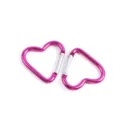 Mousqueton Cœur Rose Porte-clés en Métal Fermoir Ressort Accessoire de Sac Bricolage - 1 Pièce/Pack / Rose