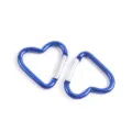 Mousqueton bleu en forme de cœur variante, anneau de liaison pour porte-clés et sac. - 1 Pièce/Pack / Bleu