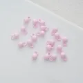 Lichtroze macaron kleur legering massieve ronde kraal hangers voor DIY armband sieraden maken - Set van 20 Stuks / Macaronroze
