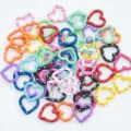 Colorful heart shaped spring hooks lobster clasps DIY jewelry accessories keychain findings - 05
