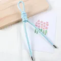 5mm pearlescent PU leather rope detail view, stylish DIY bag charm and phone strap accessory. - 1 Piece / Pearlescent Blue