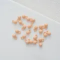 Macaron abrikoos massieve legering ronde kralen met lus voor DIY sieraden en ambachten maken - Set van 20 Stuks / Macaron Abrikoos