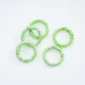 Light green AB color metal spring ring, open round circle snap buckle for keychain accessories. - Style 07 (20mm) / 1 Piece