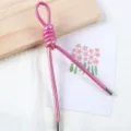 5mm pearlescent PU leather cord dopamine style handmade woven DIY bag phone charm strap - 1 Piece / Pearlescent Rose Red