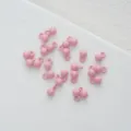 Massieve macaron roze legering ronde kraal hangers met enkel oogje voor DIY sieraden - Set van 20 Stuks / Rozerood