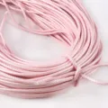 Close-up of 3mm candy pink round PU leather cord for DIY handbag and craft decoration - Approx 2 Meters/Bundle / Hot Pink