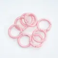 Pink metal spring rings open round snap hooks keychain clips DIY jewelry accessories set - Style 08 (20mm) / 1 Piece
