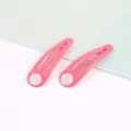 Rosa Metall Klick Haarnadeln mit runder Basis, 5cm DIY süße Kinder Haarspange Zubehör. - 10er Pack / 04 Rosa