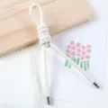 Close-up detail of white pearl-gloss PU leather cord strap with metal tips for DIY bags. - 1 Piece / Off White