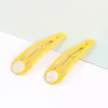 Gelbe BB Haarklammern mit Schalenpad, süßes Tropfendesign ideal für DIY Haarschmuck. - 10er Pack / 05 Gelb