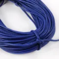 Royal blue 3mm PU leather sewn round cord bundle for DIY handbag and craft decoration - Approx 2 Meters/Bundle / Navy Blue