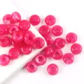 14mm acrylic donut beads pink loose spacer beads for DIY jewelry making necklace phone charms - 10 Pieces/Pack / Pink Marble (06)