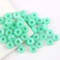 14mm acrylic large hole round beads for diy jewelry making necklace phone chain accessories. - 10 Pieces/Pack / Light Green (02)