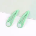 Hellgrüne Klick-Haarspangen 5cm süße Tropfen Haarspangen Macaron Haarschmuck für Kinder Alltag - 10er Pack / 08 Hellgrün