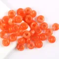 Orange acrylic big hole donut beads spacer charms for DIY handmade jewelry necklace phone chains. - 10 Pieces/Pack / Orange Cloud Pattern (04)