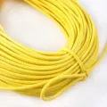 3mm yellow PU leather cord with fine stitching for DIY bag making and decoration - Approx 2 Meters/Bundle (3mm) / Yellow