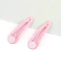 Rosa Klipp Haarspange Variante, Macaron Farbe Wassertropfen Design mit Schale für DIY Haardekor. - 10er Pack / 09 Rosa