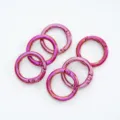 Colorful metal spring rings snap hooks round keyrings bag accessories DIY hardware findings - Style 13 (20mm) / 1 Piece