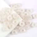 10pcs 14mm acrylic large hole donut spacer beads DIY necklace phone chain clothing accessories - 10 Pieces/Pack / Translucent Milky White (07)