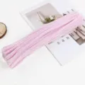 6mm Thickened Pink Chenille Stems DIY Bouquet Pipe Cleaners Kids Handmade Craft Accessories - 13# 25 Pieces Pink