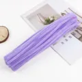 Thickened purple pipe cleaners chenille stems for DIY bouquet handmade craft accessories. - 14# 25 Pieces Purple