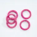 Pink metal spring rings open circle snap hooks keychain jewelry accessories DIY crafts - Style 14 (20mm) / 1 Piece