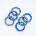 Colorful metal spring rings for keychains and bag charms, round open clips in rainbow finish. - Style 15 (20mm) / 1 Piece