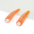 Oranger 5cm Tropfen Haarclip mit weißem Pad, DIY Macaron Kinder Haarnadel Zubehör - 10er Pack / 14 Orange