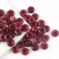 14mm acrylic large hole round beads maroon marbled diy necklace phone strap charms - 10 Pieces/Pack / Dark Red Marble (08)