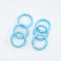 Light blue spring rings round carabiner snap hooks for jewelry making and keychains DIY. - Style 16 (20mm) / 1 Piece