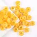 10pcs 14mm acrylic large hole round beads loose spacer for DIY jewelry making necklace phone charms - 10 Pieces/Pack / Yellow Marble (09)