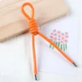 5mm Pearlescent PU Leather Cord DIY Handmade Braided Bag Charm Phone Hanging Strap Orange - 1 Piece / Orange