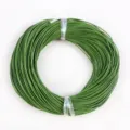 Bobina de cordón de cuero redondo verde para manualidades de joyería DIY. - Tipo 1mm / Verde