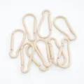 Set of beige painted gourd-shaped carabiner clips for DIY keychains and accessories. - 1 Piece/Pack / Beige