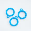 26mm anillo de resorte pintado de azul mosquetón para accesorios de llavero DIY - 1 Pieza/Paquete / Bordado Verde y Azul (03)