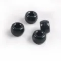 Perles barillets en acrylique noir, perles de dreadlocks unies et accessoires de bijoux DIY. - 50 Pièces/Pack (6x9mm) / Noir