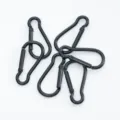 Black painted gourd-shaped carabiner clips for DIY jewelry accessories and keychains - 1 Piece/Pack / Black