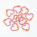 Kleurrijke hartvormige veerringen karabijnhaak haken voor DIY sieraden maken tassen - 06