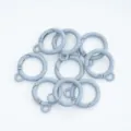 26mm Kleurrijke Gelakte Veerringen Sleutelhanger Clips DIY Ambacht Accessoires Karabijnhaken - Paarse Borduring (05)